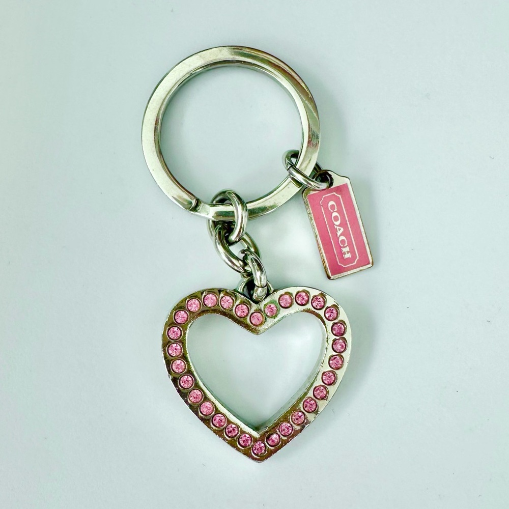 COACH Pave Heart Keyfob